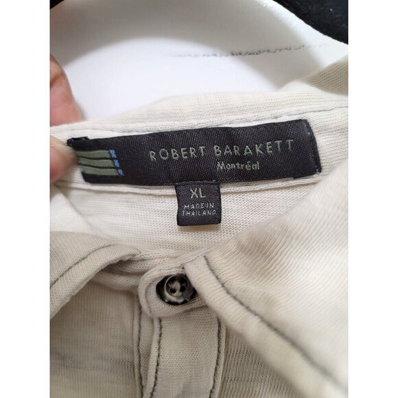 Robert Barakett Montreal XL Mens Beige Cotton Polo Shirt - Picture 4 of 10